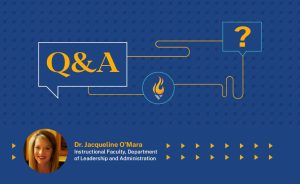 Q&A session announcement featuring Dr. Jacqueline O'Mara, Instructional Faculty at ACE