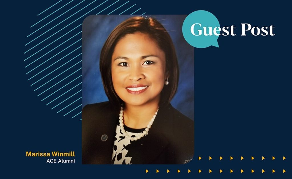 Image featuring Marissa Winmill, an ACE Alumni, with the text "Guest Post" in a speech bubble.