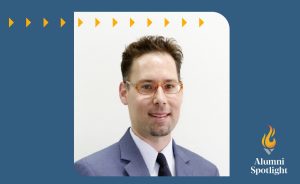 Jonathan Shachter headshot with the words Alumni Spotlight
