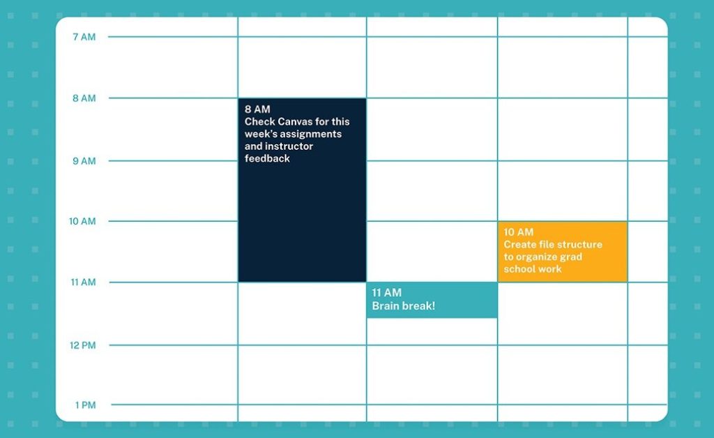 A digital calendar.