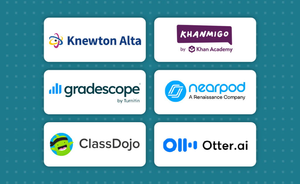 Graphic with various AI platform logos